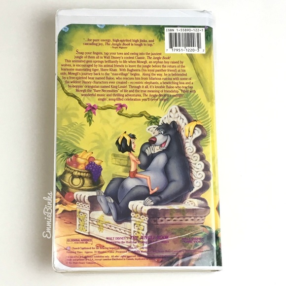 Vtg 1992 Jungle Book Black Diamond Edition VHS Collectible Movie - Vintage Movie - Picture 10 of 10